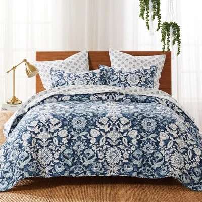 Laure Indigo Euro Sham Set Of 2 - Levtex Home 4 Laure Indigo Euro Sham Set Of 2 - Levtex Home - Image 2