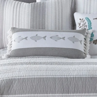 Nantucket Fish Tassled Decorative Pillow - Levtex Home 3 Nantucket Fish Tassled Decorative Pillow - Levtex Home