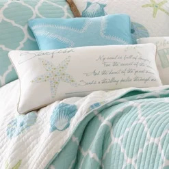 Del Ray Starfish Metallic Decorative Pillow - Levtex Home