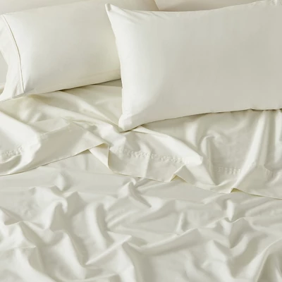 Cream 300TC Sateen Queen 4pc Sheet Set - Levtex Home 4 Cream 300TC Sateen Queen 4pc Sheet Set - Levtex Home - Image 2