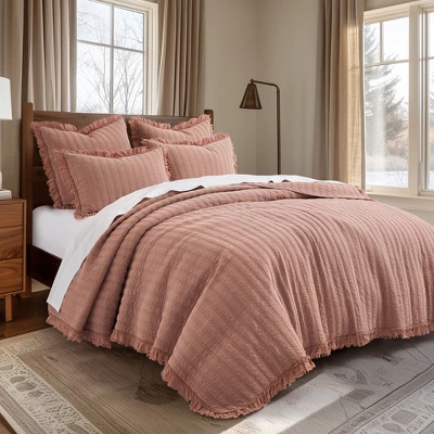 Wilhemina Dusty Rose Euro Sham 2pk - Levtex Home 4 Wilhemina Dusty Rose Euro Sham 2pk - Levtex Home - Image 2