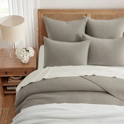 Eyelet Taupe Euro Sham Set Of 2 - Levtex Home 3 Eyelet Taupe Euro Sham Set Of 2 - Levtex Home