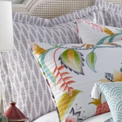 Melina Floral Quilted Euro Sham - 2pk - Levtex Home