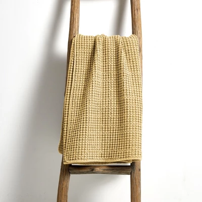 Mills Waffle Ochre Quilted Throw- Levtex Home 4 Mills Waffle Ochre Quilted Throw- Levtex Home - Image 2