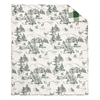 Winter Sleigh Ride Quilted Throw - Levtex Home 6 Winter Sleigh Ride Quilted Throw - Levtex Home - Image 4