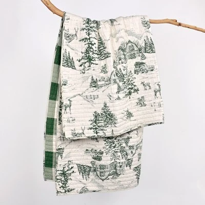 Winter Sleigh Ride Quilted Throw - Levtex Home 5 Winter Sleigh Ride Quilted Throw - Levtex Home - Image 3