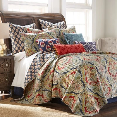 Moreno Medallion Quilted Euro Sham - 2pk - Levtex Home 4 Moreno Medallion Quilted Euro Sham - 2pk - Levtex Home - Image 2