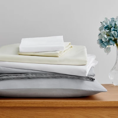 White Sateen Full 4pc Sheet Set - Levtex Home 4 White Sateen Full 4pc Sheet Set - Levtex Home - Image 3