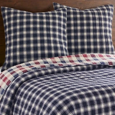Lodge Plaid Holiday Euros - Two Euro Shams - Levtex Home 3 Lodge Plaid Holiday Euros - Two Euro Shams - Levtex Home