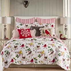 Joybirds Holiday Euro Sham Set Of 2 Red - Thatch Home 5 Joybirds Holiday Euro Sham Set Of 2 Red - Thatch Home -Levtex Home Sales GUEST 7528b2e1 75fa 4198 b36c bb62a3414379