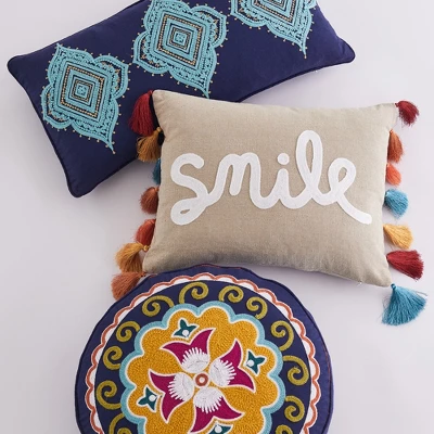 Amelie Medallion Decorative Pillow - Levtex Home 3 Amelie Medallion Decorative Pillow - Levtex Home