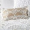 Harleson - Diamond Ikat Tassel Pillow - Natural Tan & White - Levtex Home -Levtex Home Sales GUEST 7b094893 4898 42fd 9e16 d88db7797d74