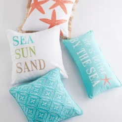 Biscayne - Teal Geo Embroidered Pillow - Teal, White - Levtex Home 8 Biscayne - Teal Geo Embroidered Pillow - Teal, White - Levtex Home -Levtex Home Sales GUEST 7f2c8e4b 5f6b 4fdd 9649 2b0d918c4465 1