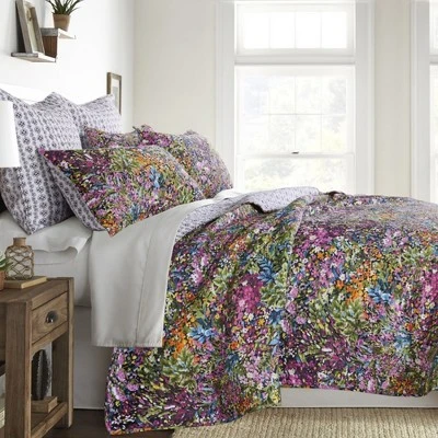Basel Floral Quilt And Pillow Sham Set - Levtex Home 5 Basel Floral Quilt And Pillow Sham Set - Levtex Home - Image 3