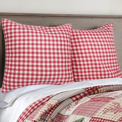 Home For Christmas Euro Sham Set Of 2 - Levtex Home 3 Home For Christmas Euro Sham Set Of 2 - Levtex Home