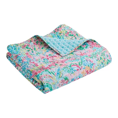 Karola Floral Quilted Throw - Levtex Home 5 Karola Floral Quilted Throw - Levtex Home - Image 3