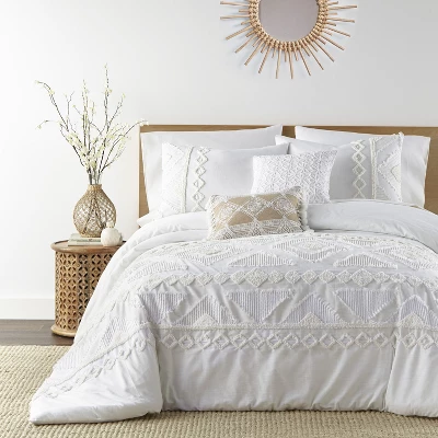 Harleson - Duvet Cover Set - Cream & White - Levtex Home 6 Harleson - Duvet Cover Set - Cream & White - Levtex Home - Image 4