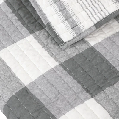 Camden Grey Quilted Throw - Levtex Home 4 Camden Grey Quilted Throw - Levtex Home - Image 2