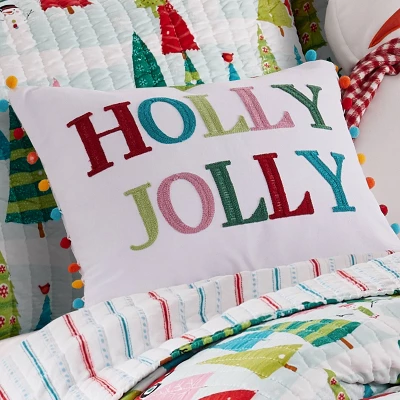 Merry & Bright Holly Jolly HolJol Pillow - By Levtex Home 3 Merry & Bright Holly Jolly HolJol Pillow - By Levtex Home