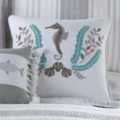 Nantucket Seahorse Decorative Pillow - Levtex Home
