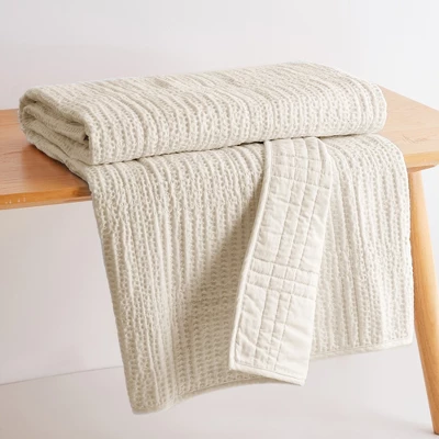 Cloud Waffle Quilted Throw - Levtex Home 3 Cloud Waffle Quilted Throw - Levtex Home - Image 2