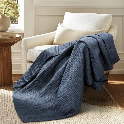 Cloud Waffle Quilted Throw - Levtex Home 6 Cloud Waffle Quilted Throw - Levtex Home - Image 5