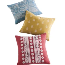 Khotan Red Embroidered Blue Pillow - Levtex Home 5 Khotan Red Embroidered Blue Pillow - Levtex Home -Levtex Home Sales GUEST e0255b35 c0c7 478d a21b cbdf473c9cec