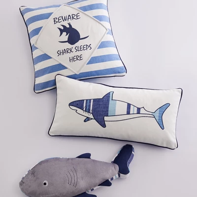 Sammy Shark Striped Decorative Pillow - Levtex Home 3 Sammy Shark Striped Decorative Pillow - Levtex Home