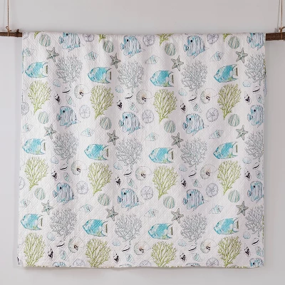 Biscayne Quilt Set - Teal, Green, Aqua - Levtex Home 5 Biscayne Quilt Set - Teal, Green, Aqua - Levtex Home - Image 3