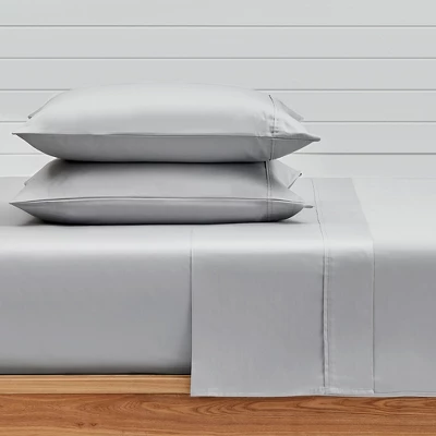 Gray Sateen Twin 3pc Sheet Set - Levtex Home 3 Gray Sateen Twin 3pc Sheet Set - Levtex Home