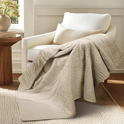 Cloud Waffle Quilted Throw - Levtex Home 9 Cloud Waffle Quilted Throw - Levtex Home - Image 8