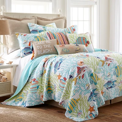 Beachwalk Quilt And Pillow Sham Set - Levtex Home 3 Beachwalk Quilt And Pillow Sham Set - Levtex Home