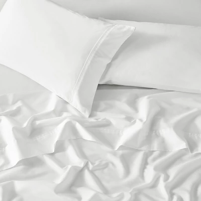 White Sateen Full 4pc Sheet Set - Levtex Home 3 White Sateen Full 4pc Sheet Set - Levtex Home - Image 2