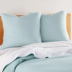 Pom Pom Blue Haze Euro Sham - Levtex Home